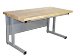 Cantilever Base Workbench with 1.75" Solid Maple Surface