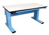 Electric Height Adjust Base Bench with Plastic Laminate "T" Mold Surface