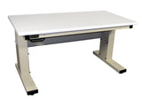 Electric Height Adjust Base Bench with  Plastic Laminate 90 Degree Rolled Front Edge Surface