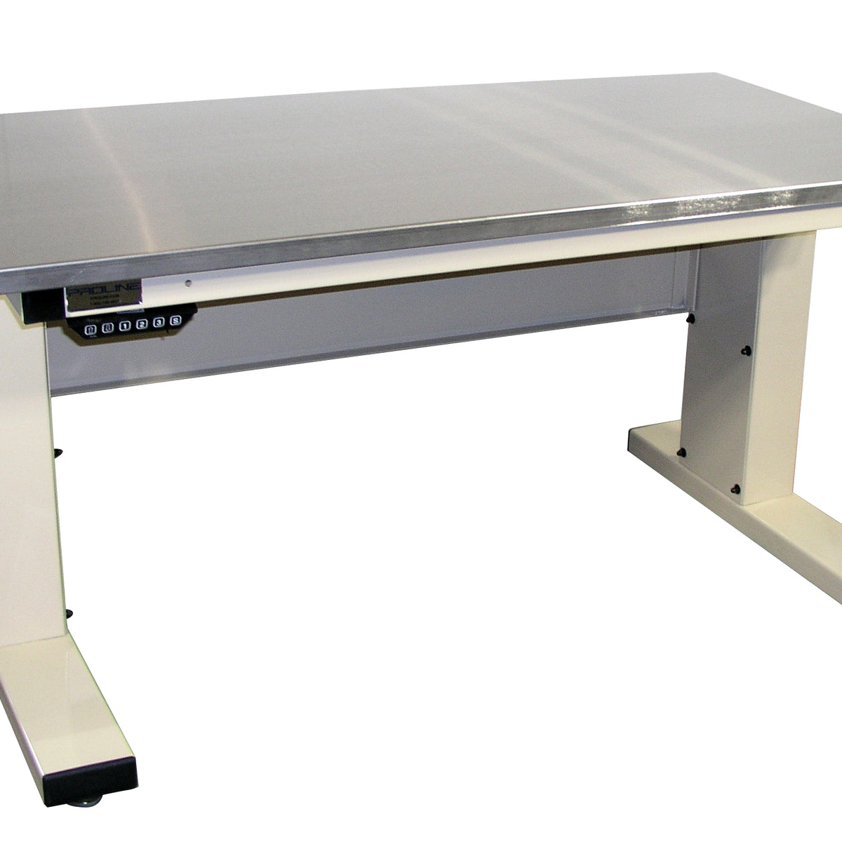 Electric Height Adjust Base Bench with 1.25" Stainless Steel Surface